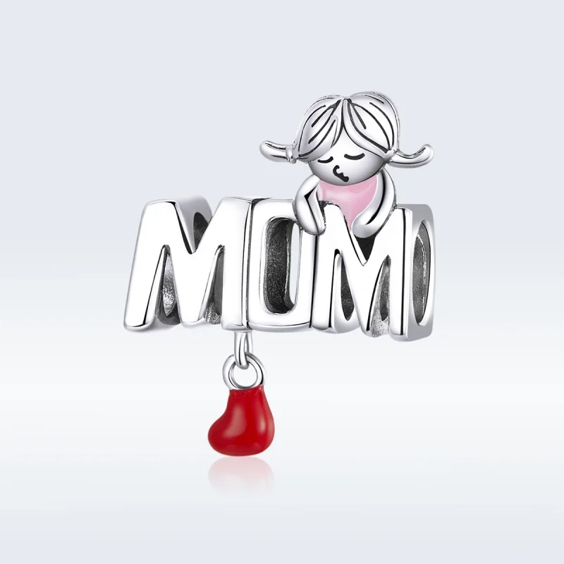 (Bild für) Charm „Love Mom“ aus Silber im Pandora-Stil - SCC1461 - Ansicht 5