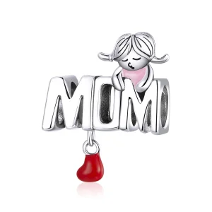 (Bild für) Charm „Love Mom“ aus Silber im Pandora-Stil - SCC1461