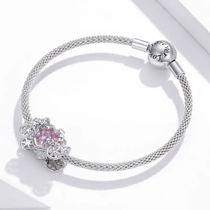 (Bild für) Charm „Magische Kutsche“ aus Silber im Pandora-Stil - BSC412 - Ansicht 3