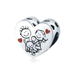 (Bild für) Charm „Meine Familie“ aus Silber im Pandora-Stil - BSC237