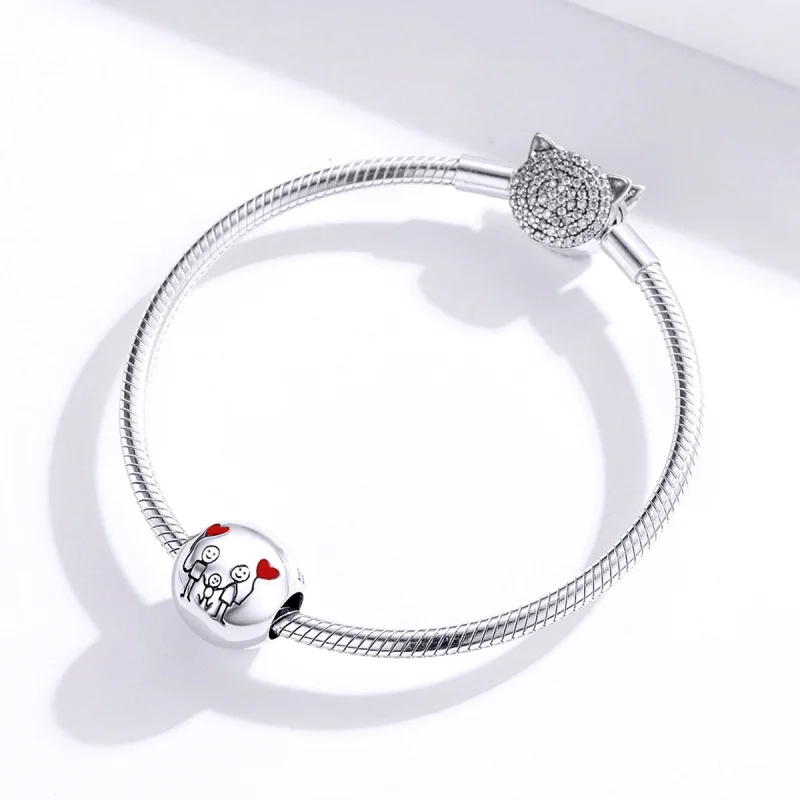 (Bild für) Charm „Meine Familie“ aus Silber im Pandora-Stil - SCC1339 - Ansicht 3