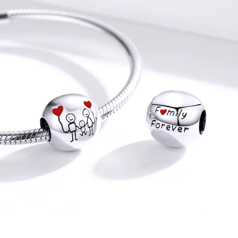 (Bild für) Charm „Meine Familie“ aus Silber im Pandora-Stil - SCC1339 - Ansicht 4