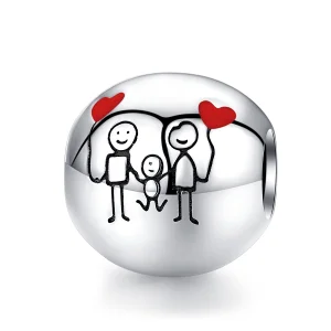 (Bild für) Charm „Meine Familie“ aus Silber im Pandora-Stil - SCC1339