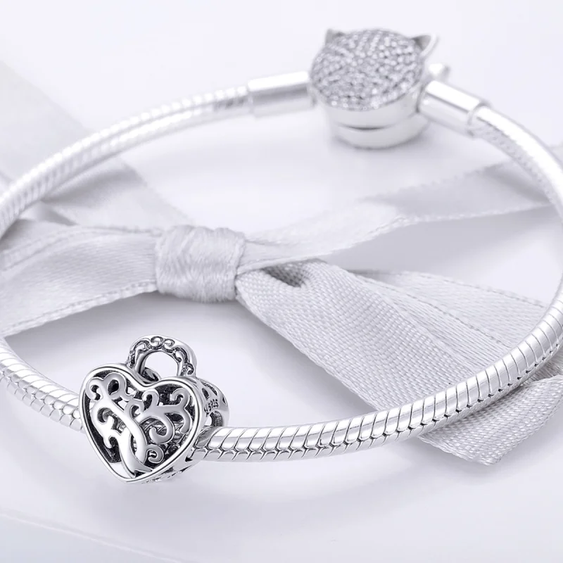 (Bild für) Charm mit ewigem Schloss im Pandora-Stil - SCC726 - Ansicht 3