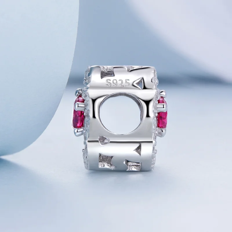 (Bild für) Charm mit Farbverlaufsblumen im Pandora-Stil - BSC625 - Ansicht 3
