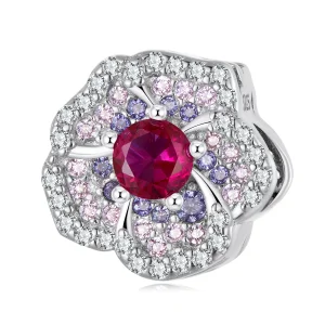 (Bild für) Charm mit Farbverlaufsblumen im Pandora-Stil - BSC625