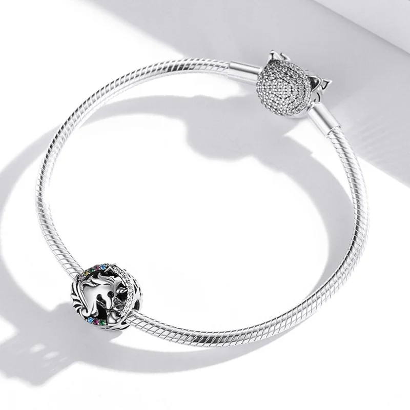 (Bild für) Charm mit fliegendem Pony im Pandora-Stil - BSC476 - Ansicht 3