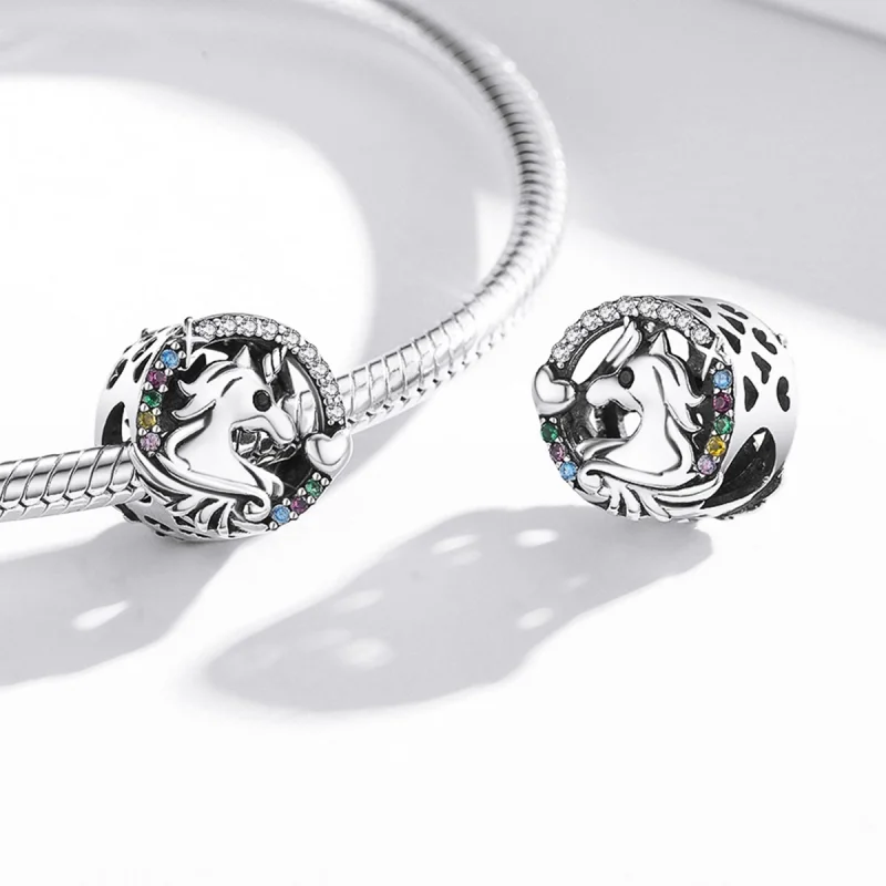 (Bild für) Charm mit fliegendem Pony im Pandora-Stil - BSC476 - Ansicht 4