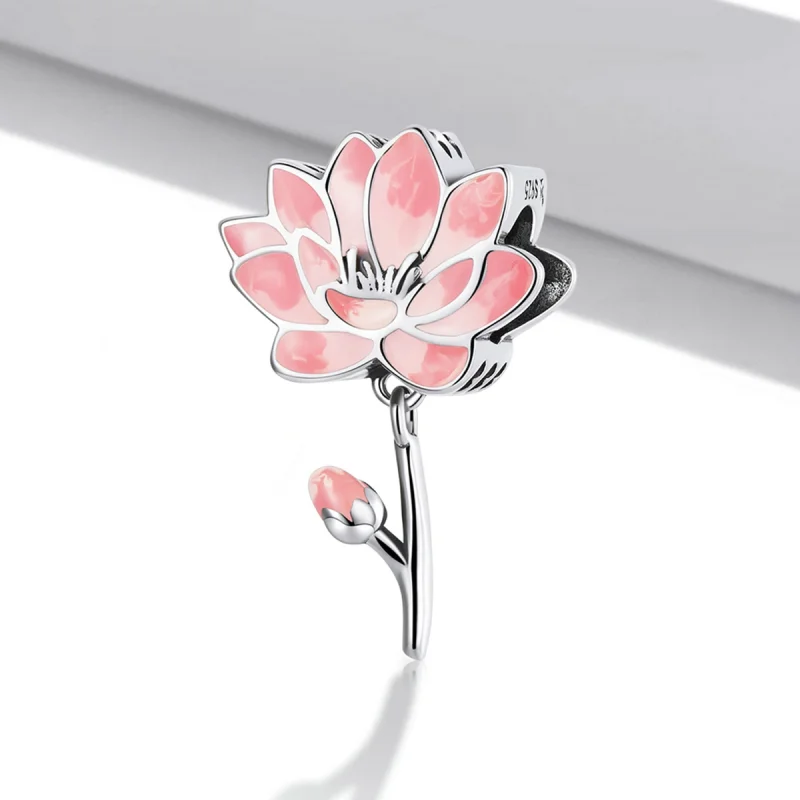 (Bild für) Charm mit frischem Lotus im Pandora-Stil - SCC2157 - Ansicht 2