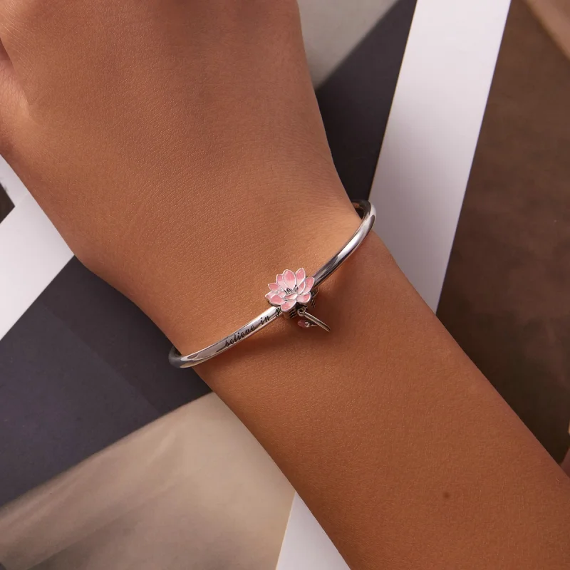 (Bild für) Charm mit frischem Lotus im Pandora-Stil - SCC2157 - Ansicht 5