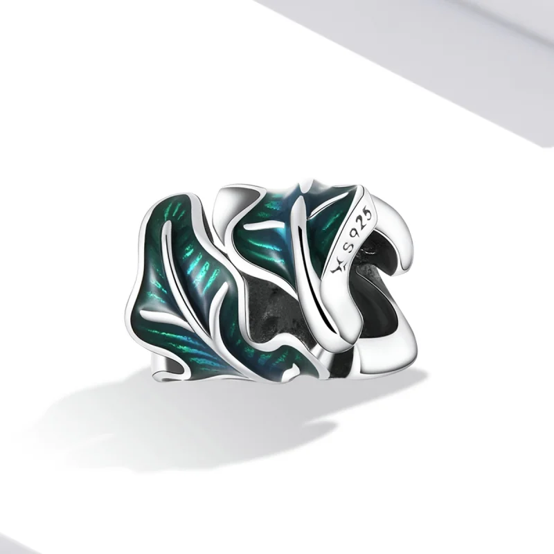 (Bild für) Charm mit grünen Blättern im Pandora-Stil - SCC2175 - Ansicht 2