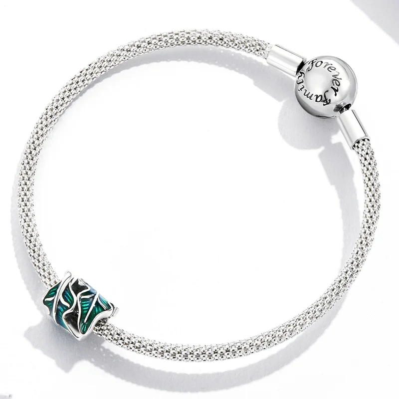 (Bild für) Charm mit grünen Blättern im Pandora-Stil - SCC2175 - Ansicht 3