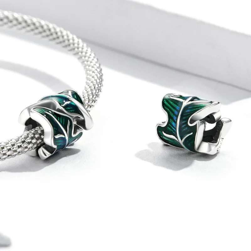 (Bild für) Charm mit grünen Blättern im Pandora-Stil - SCC2175 - Ansicht 4