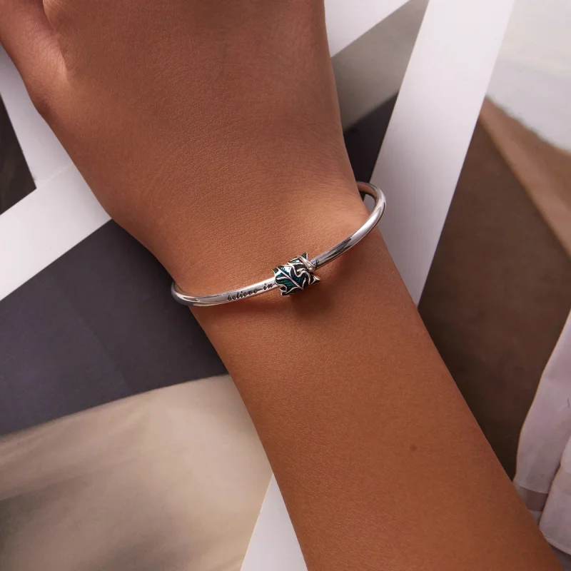 (Bild für) Charm mit grünen Blättern im Pandora-Stil - SCC2175 - Ansicht 5