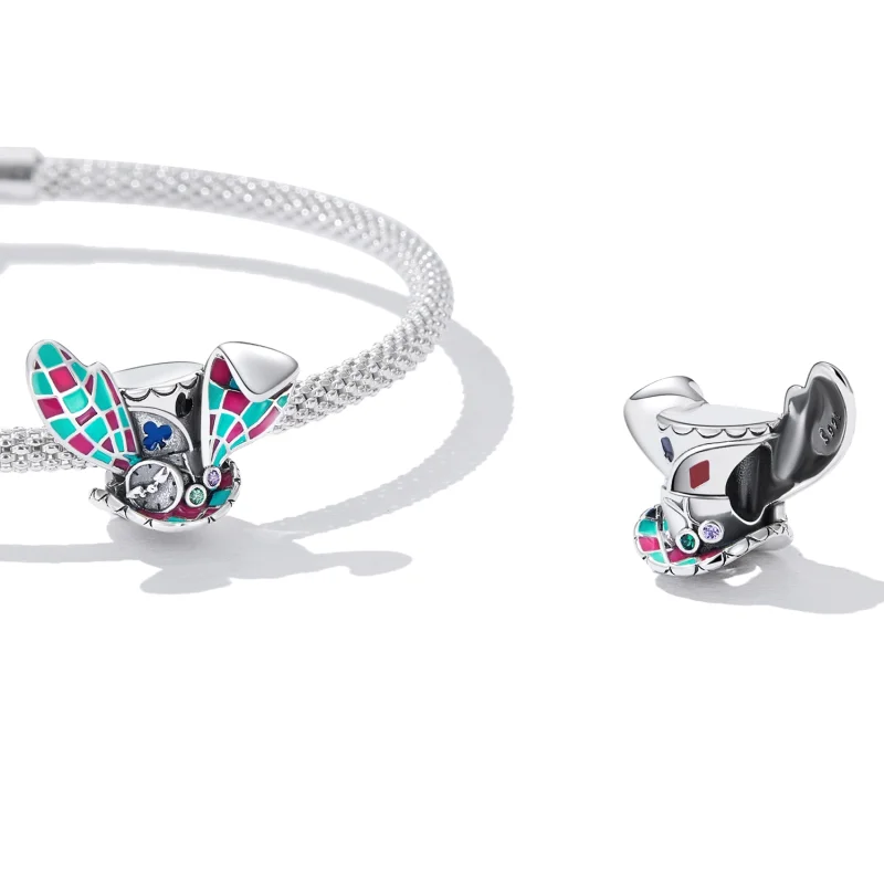 (Bild für) Charm mit Hasenohren und magischem Hut im Pandora-Stil - SCC2243 - Ansicht 4