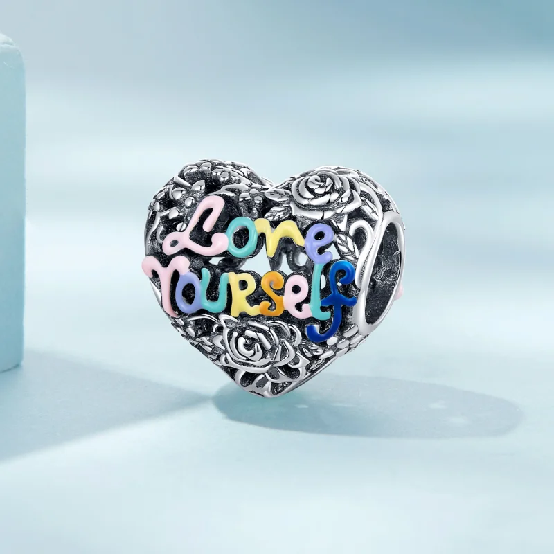 (Bild für) Charm mit Herzmuster im Pandora-Stil - SCC2354 - Ansicht 2