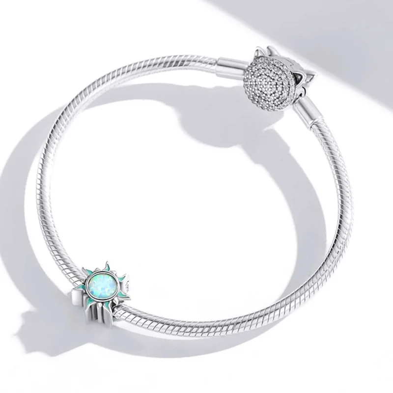 (Bild für) Charm mit kleiner Opal-Sonne im Pandora-Stil - BSC509 - Ansicht 4