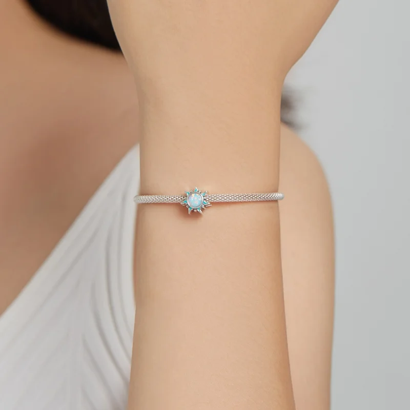 (Bild für) Charm mit kleiner Opal-Sonne im Pandora-Stil - BSC509 - Ansicht 5
