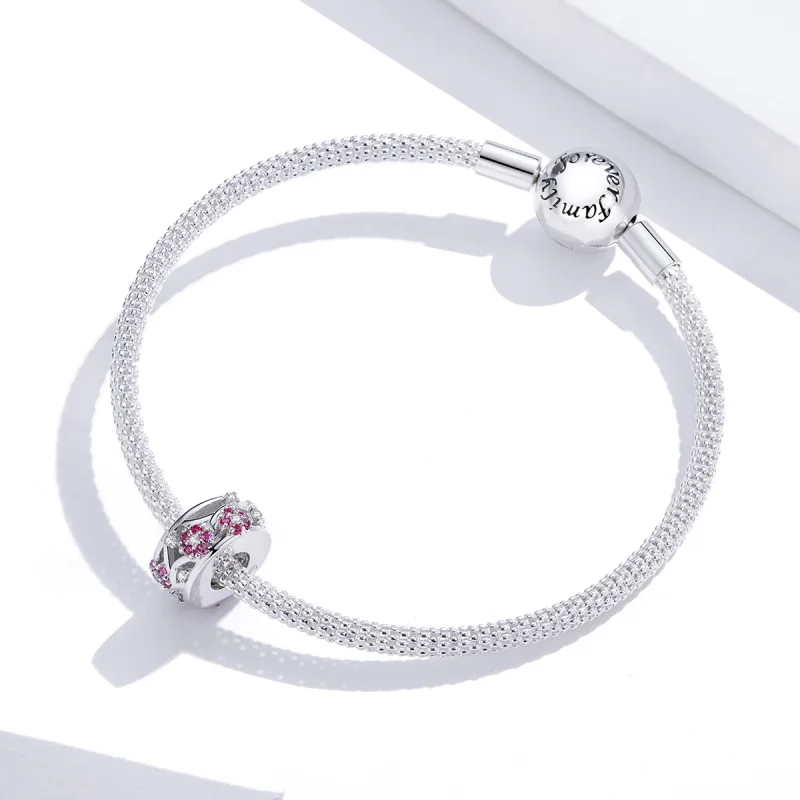 (Bild für) Charm mit Pflaumenblütenperlen im Pandora-Stil - BSC255 - Ansicht 3