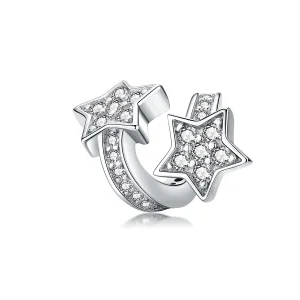 (Bild für) Charm mit silbernen Sternen im Pandora-Stil, die sich gegenseitig datieren - SCC1244