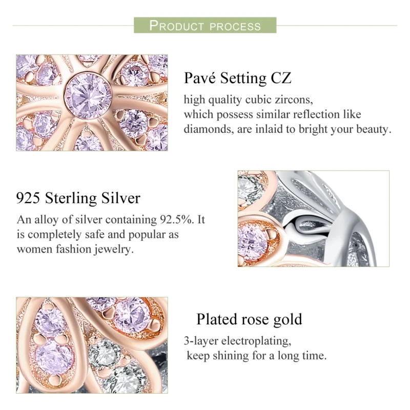 (Bild für) Charm mit zweifarbigen Blumen im Pandora-Stil - SCC922 - Ansicht 7