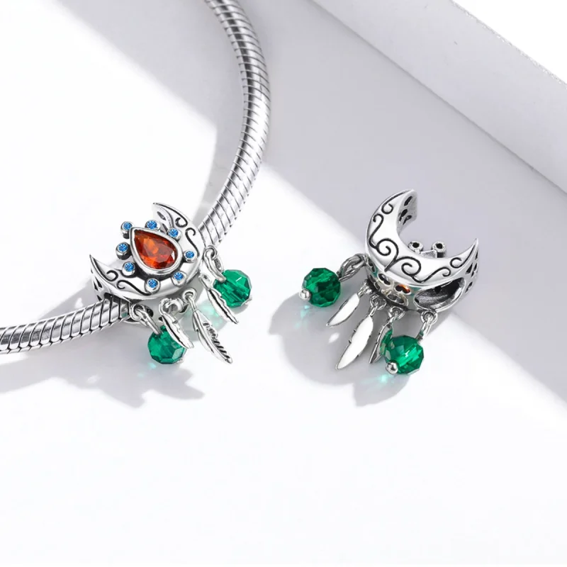 (Bild für) Charm „Mond-Traumfänger“ im Pandora-Stil - BSC452 - Ansicht 4