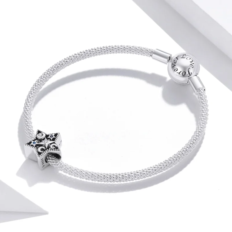 (Bild für) Charm „Mond und Sterne“ im Pandora-Stil - BSC441 - Ansicht 3