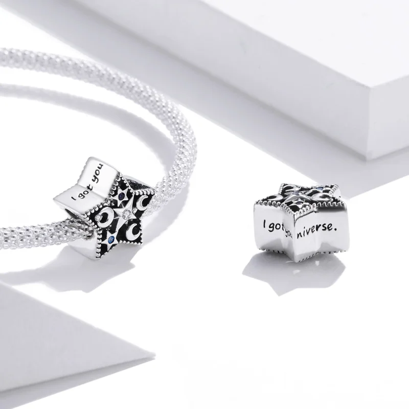 (Bild für) Charm „Mond und Sterne“ im Pandora-Stil - BSC441 - Ansicht 4