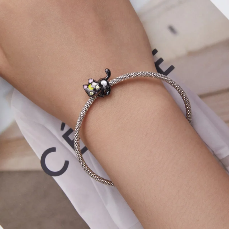 (Bild für) Charm „Mondkatze“ im Pandora-Stil - SCC2386 - Ansicht 6