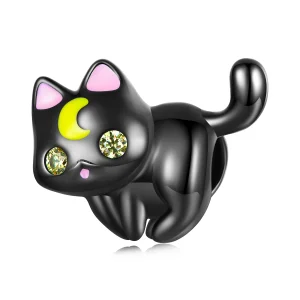 (Bild für) Charm „Mondkatze“ im Pandora-Stil - SCC2386