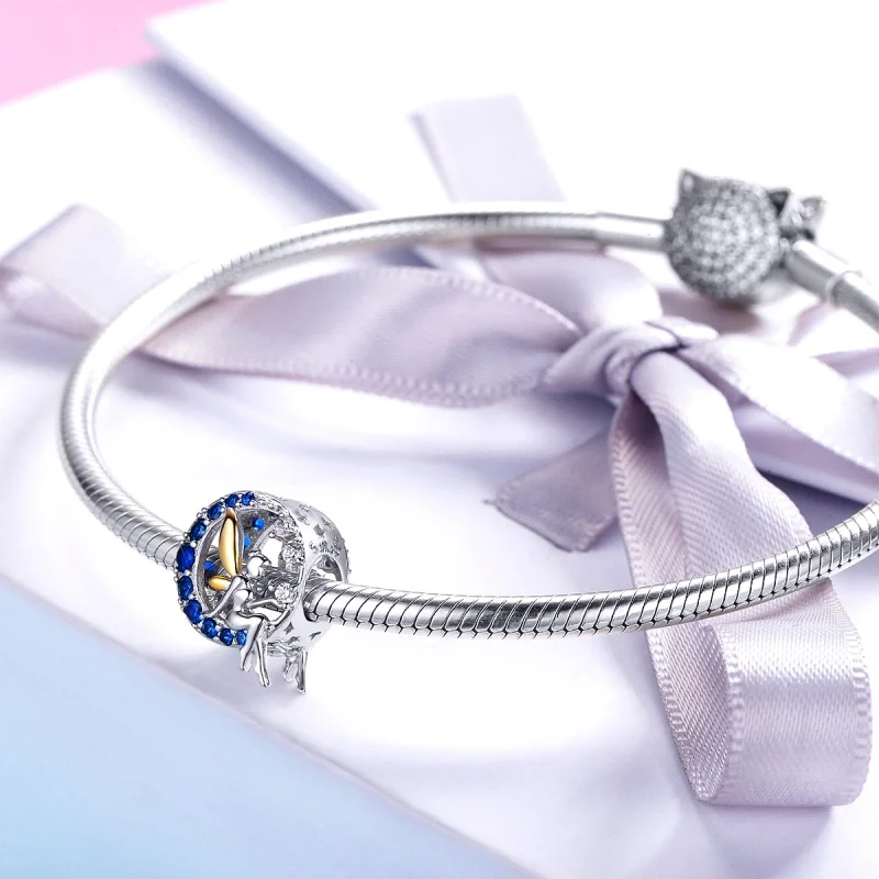 (Bild für) Charm „Mondschein-Elf“ im Pandora-Stil - BSC070 - Ansicht 3
