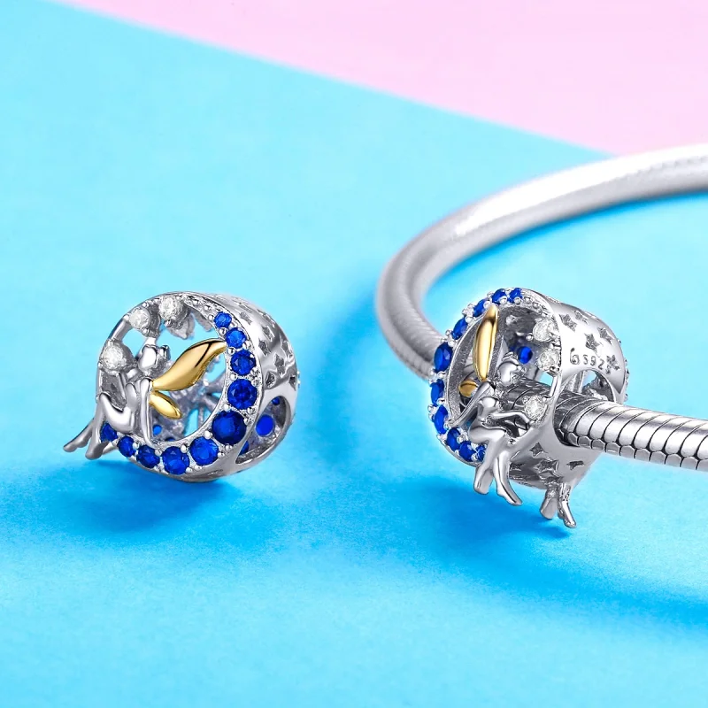 (Bild für) Charm „Mondschein-Elf“ im Pandora-Stil - BSC070 - Ansicht 4