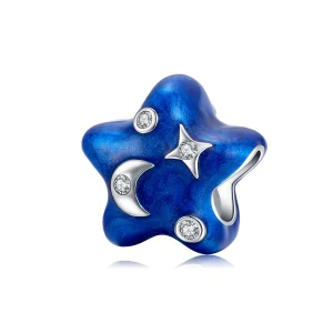 (Bild für) Charm „Mondschein-Sternenhimmel“ im Pandora-Stil - BSC178