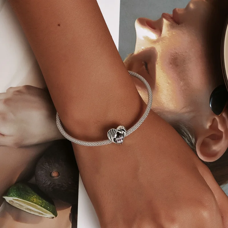 (Bild für) Charm „Mutter und Tochter lieben Silhouette“ im Pandora-Stil - BSC575 - Ansicht 5