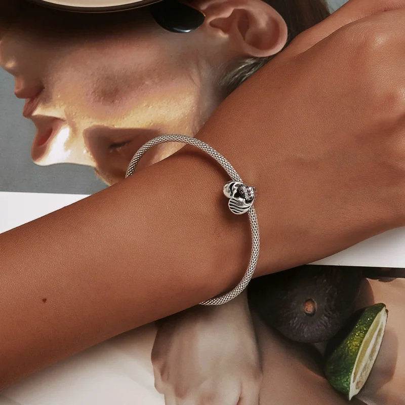 (Bild für) Charm „Mutter und Tochter lieben Silhouette“ im Pandora-Stil - BSC575 - Ansicht 6