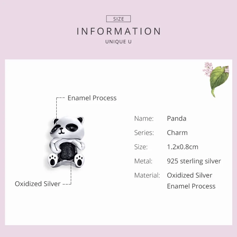 (Bild für) Charm Panda Pandora - SCC1175 - Ansicht 3