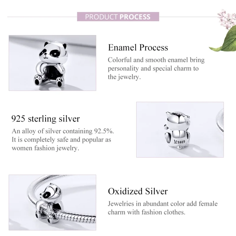 (Bild für) Charm Panda Pandora - SCC1175 - Ansicht 4