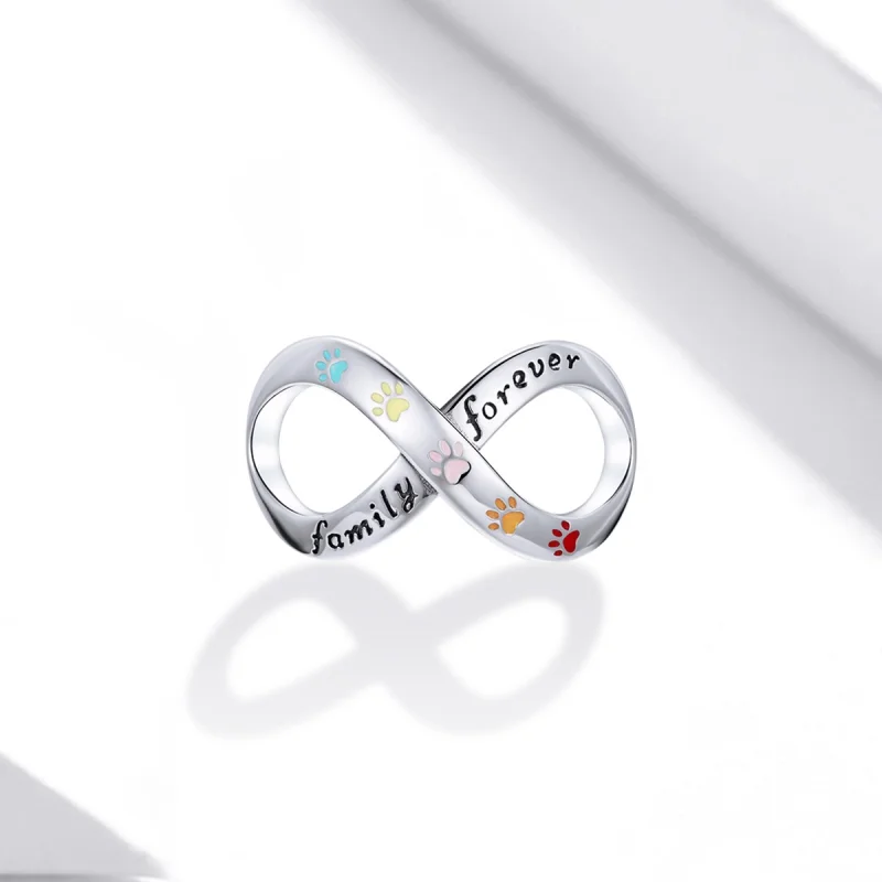 (Bild für) Charm „Pfotenabdruck der Liebe“ im Pandora-Stil aus Silber - SCC1849 - Ansicht 2