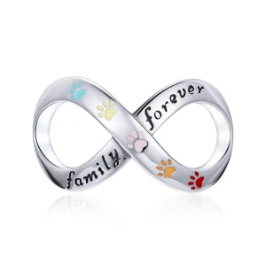 (Bild für) Charm „Pfotenabdruck der Liebe“ im Pandora-Stil aus Silber - SCC1849