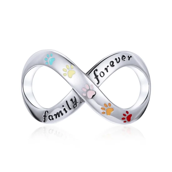 (Bild für) Charm „Pfotenabdruck der Liebe“ im Pandora-Stil aus Silber - SCC1849