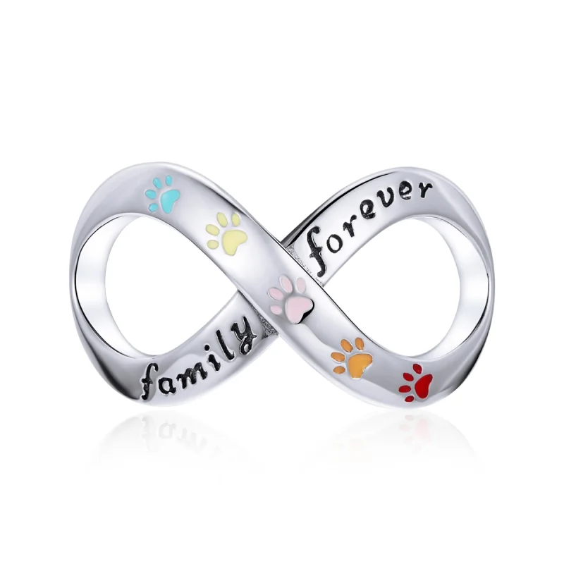 (Bild für) Charm „Pfotenabdruck der Liebe“ im Pandora-Stil aus Silber - SCC1849