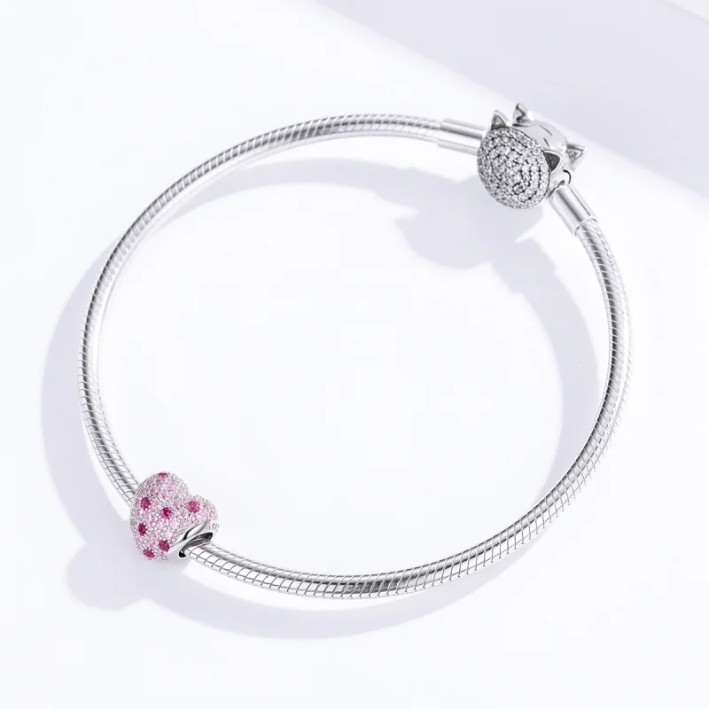 (Bild für) Charm „Romance of Young Girl“ aus Silber im Pandora-Stil - BSC118 - Ansicht 3