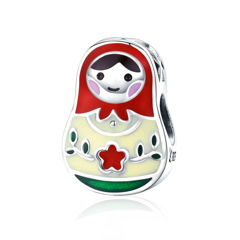 (Bild für) Charm „Russische Puppe“ aus Silber im Pandora-Stil - SCC1086