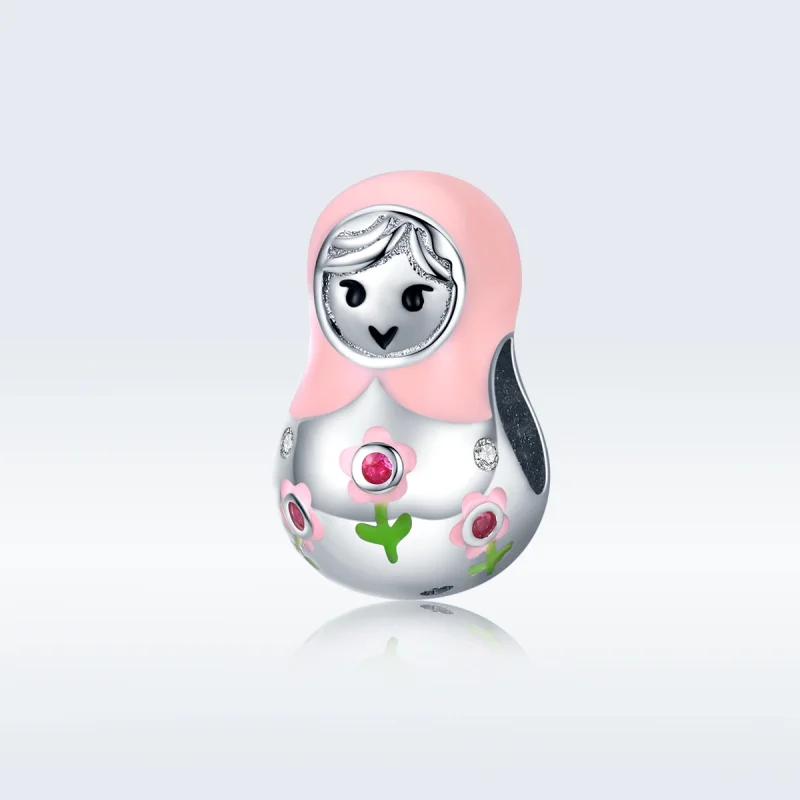 (Bild für) Charm „Russische Puppen“ aus Silber im Pandora-Stil - SCC1435 - Ansicht 5