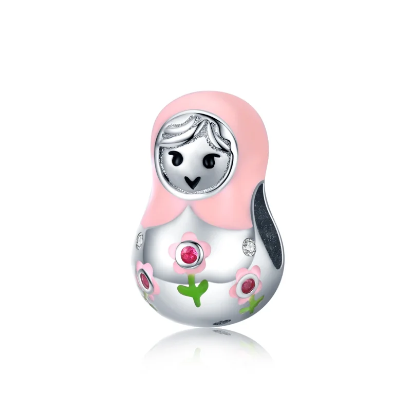 (Bild für) Charm „Russische Puppen“ aus Silber im Pandora-Stil - SCC1435