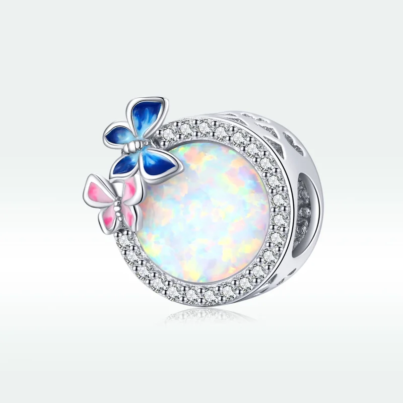 (Bild für) Charm „Schmetterlinge im Frühling“ im Pandora-Stil aus Silber - SCC1730 - Ansicht 5