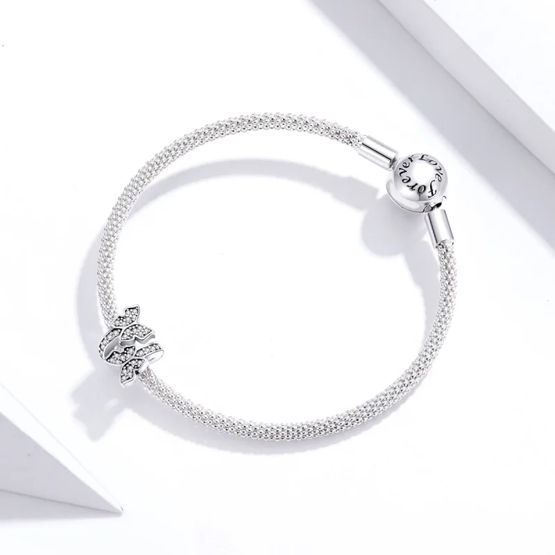 (Bild für) Charm „Schmetterlinge im Pandora-Stil“. - BSC379 - Ansicht 3