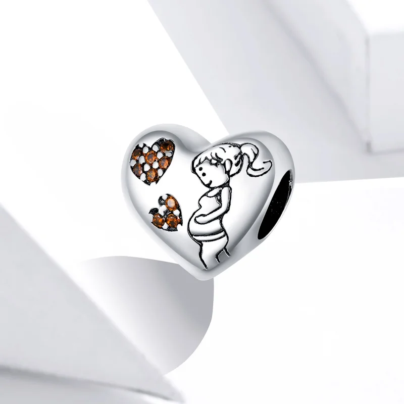 (Bild für) Charm „Schwangere Mutter“ im Pandora-Stil aus Silber - SCC1589 - Ansicht 2