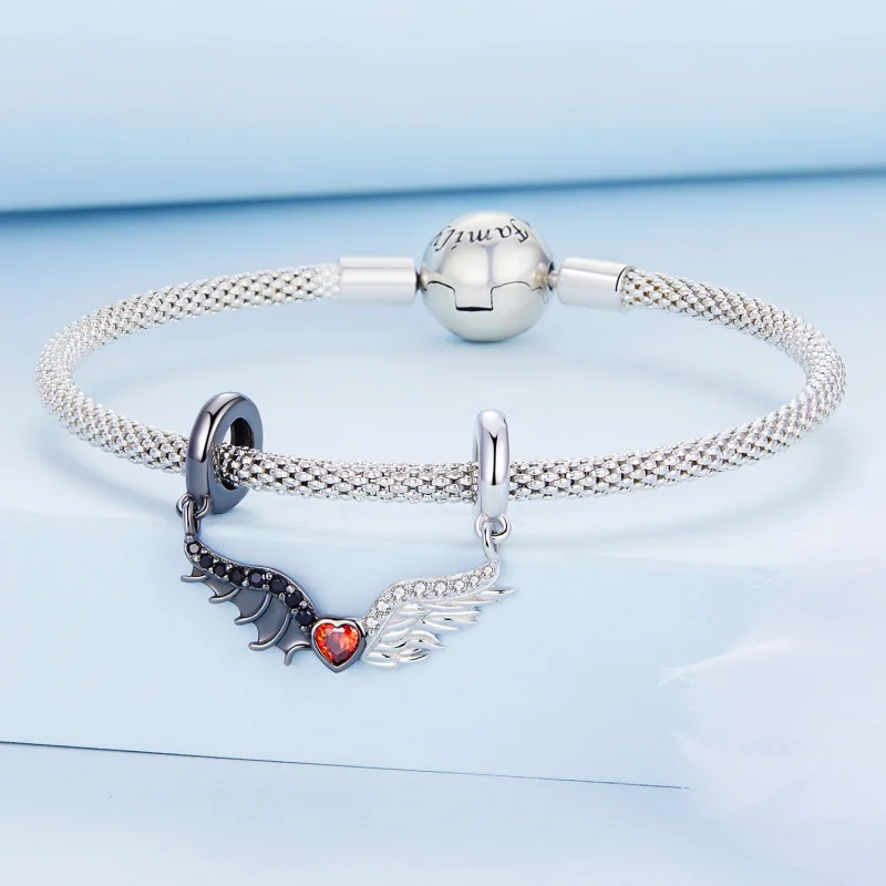(Bild für) Charm „Teufel und Engel“ im Pandora-Stil - BSC693 - Ansicht 3