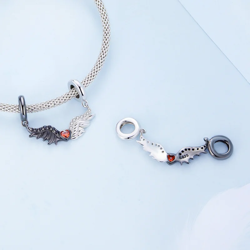 (Bild für) Charm „Teufel und Engel“ im Pandora-Stil - BSC693 - Ansicht 4